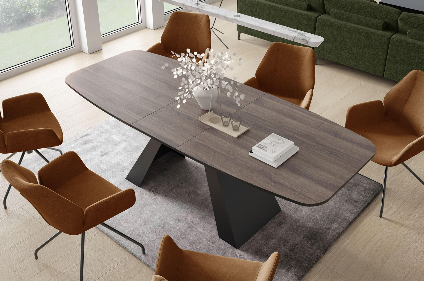 Galds Myra 160/76/80 cm Lefkas tumši ozols - N1 Home