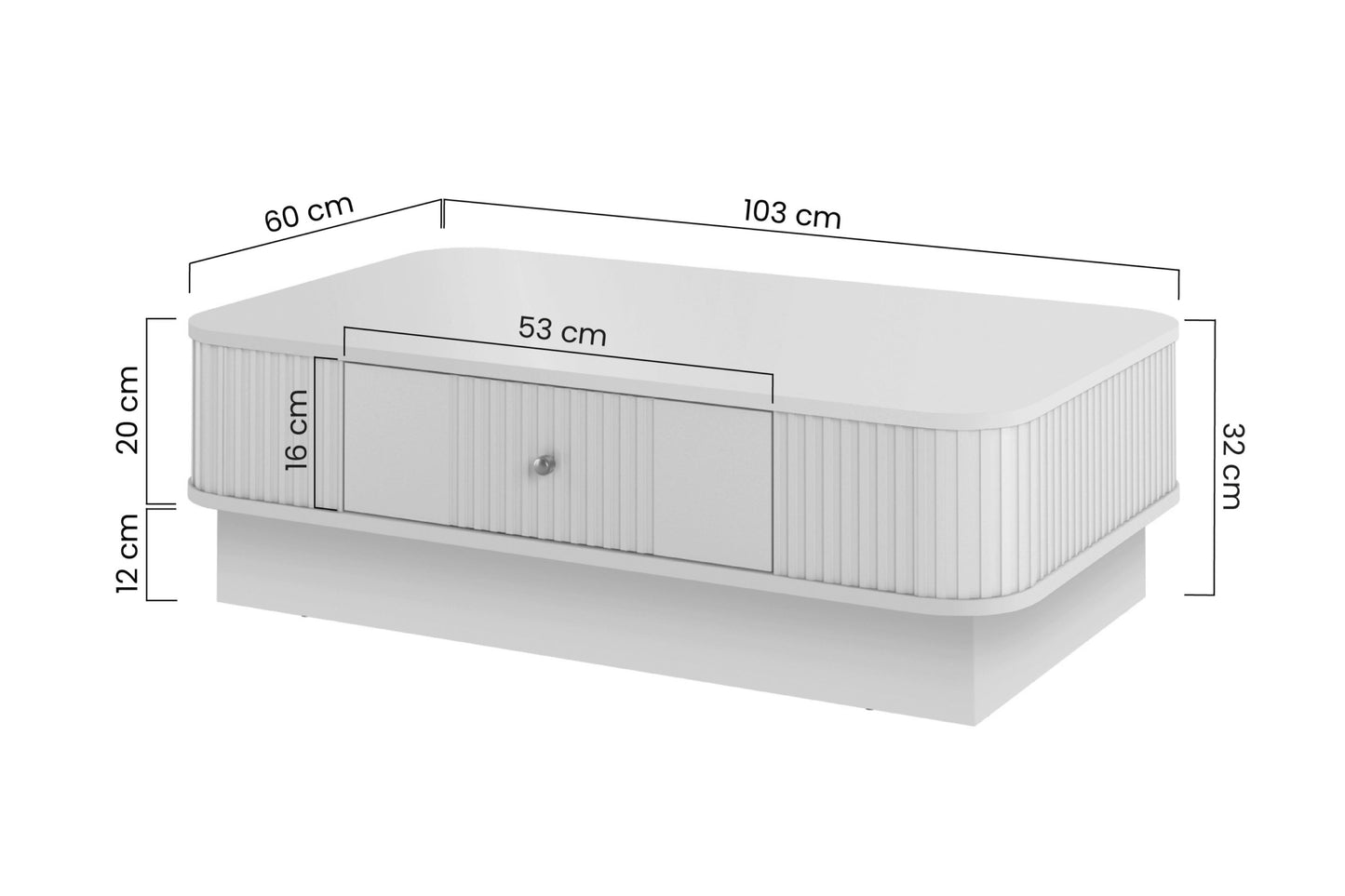 Kafijas galdiņš Vespa 103/32/60 cm melns/melns - N1 Home