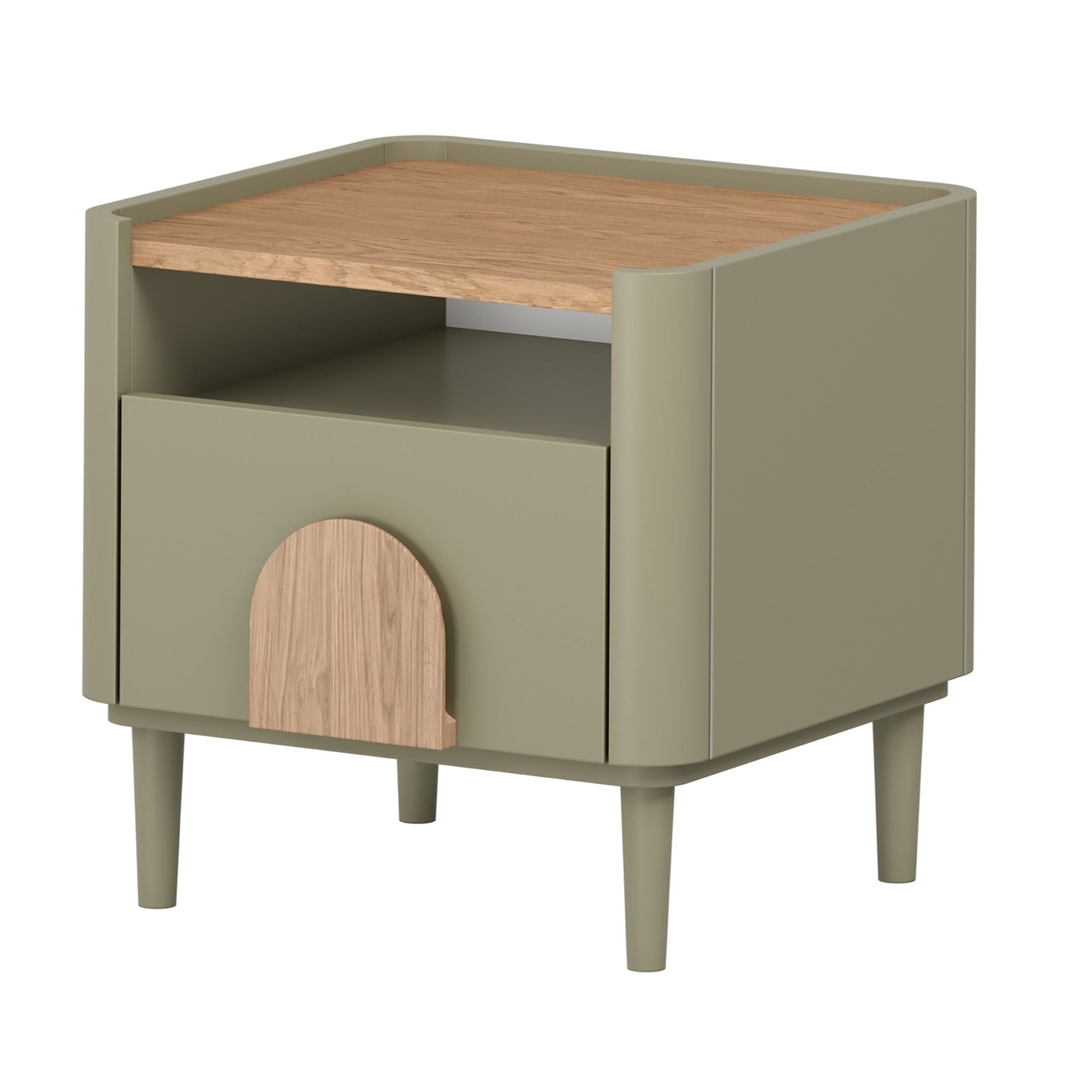 Naktsgaldiņš Amil 48/48/48 cm Eikalipts / Baltijas kāpu ozols / Dabīgais ozols - N1 Home