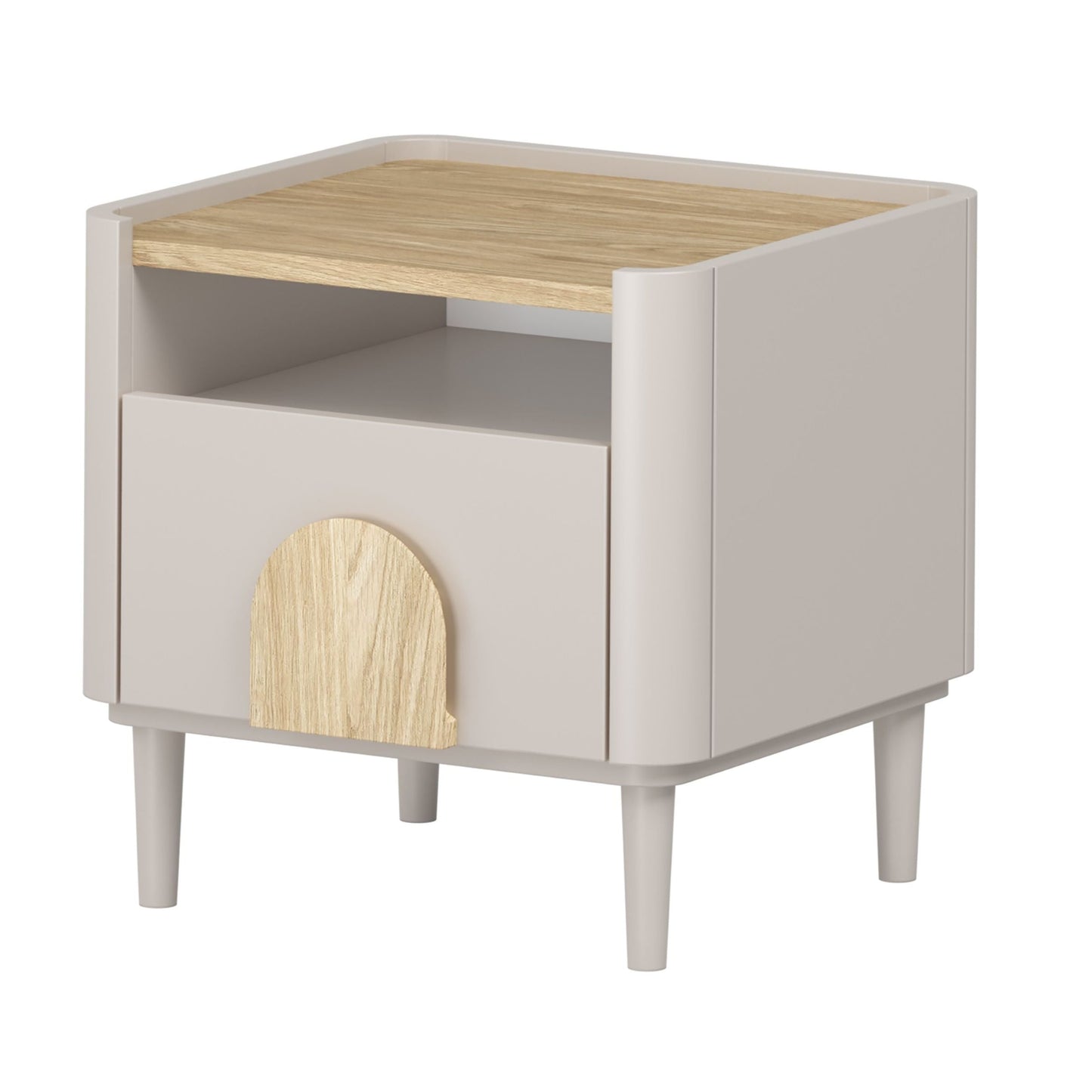 Naktsgaldiņš Amil 48/48/48 cm Kašmirs / Eļļots ozols / Gaišs ozols - N1 Home