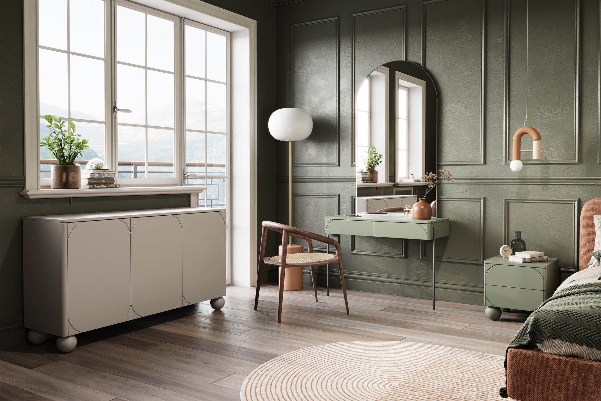 Naktsskapītis BARI II 45/47/45 olives - N1 Home