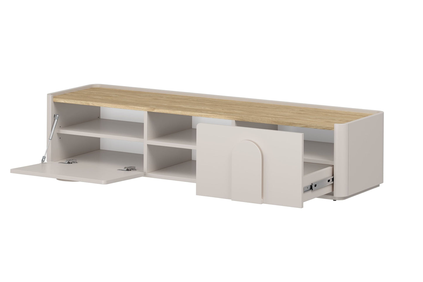 TV skapis Amil 170/35.5/48 cm Kašmirs/Eļļots ozols - N1 Home