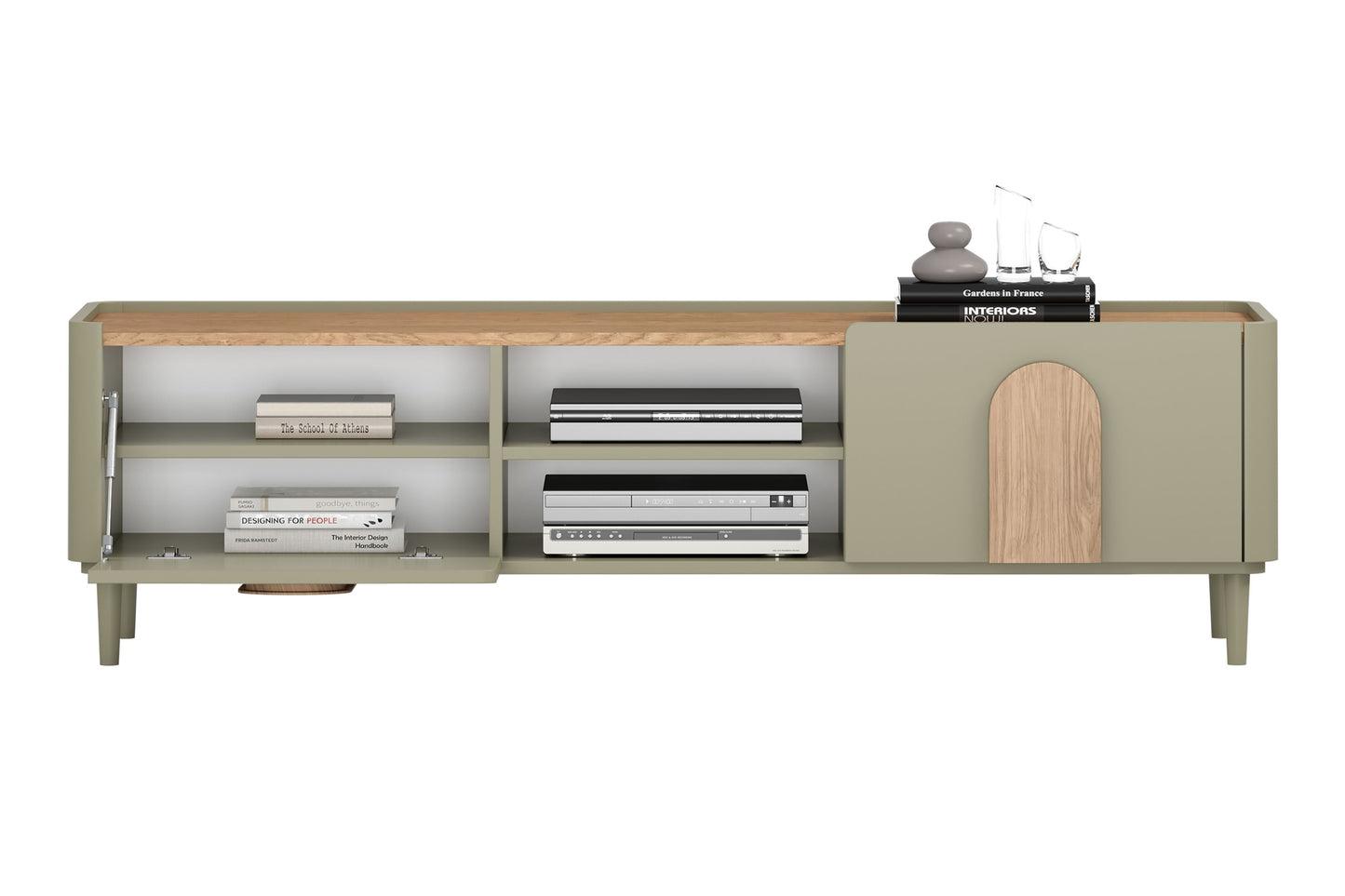 TV skapis Amil 170/48/48 cm eikalipts/ozols/Baltijas kāpas ozols - N1 Home