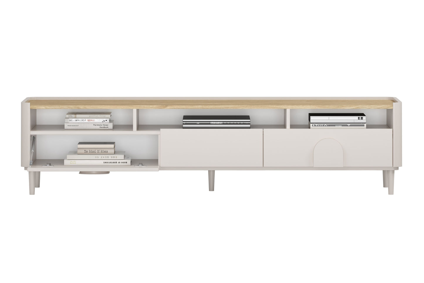 TV skapis Amil 200/48/48 cm Kašmirs / Eļļots ozols - N1 Home