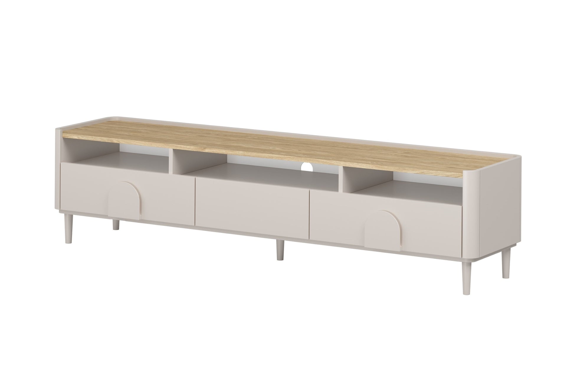 TV skapis Amil 200/48/48 cm Kašmirs / Eļļots ozols - N1 Home