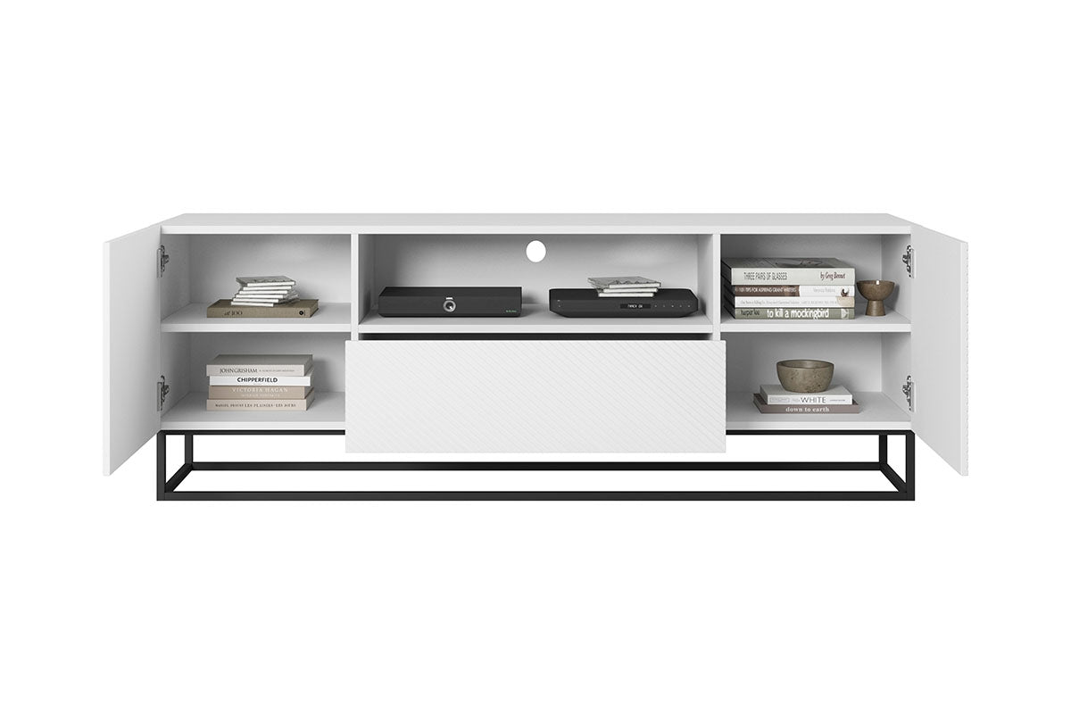 OSLO RTV kumode uz metāla kājām 167/60/40 matēts balts - N1 Home