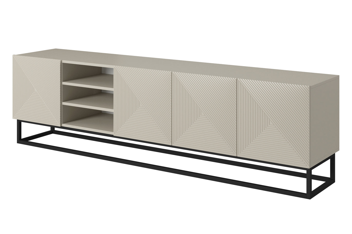 OSLO RTV kumode uz metāla kājām 200/56/40 kašmirs/melns - N1 Home