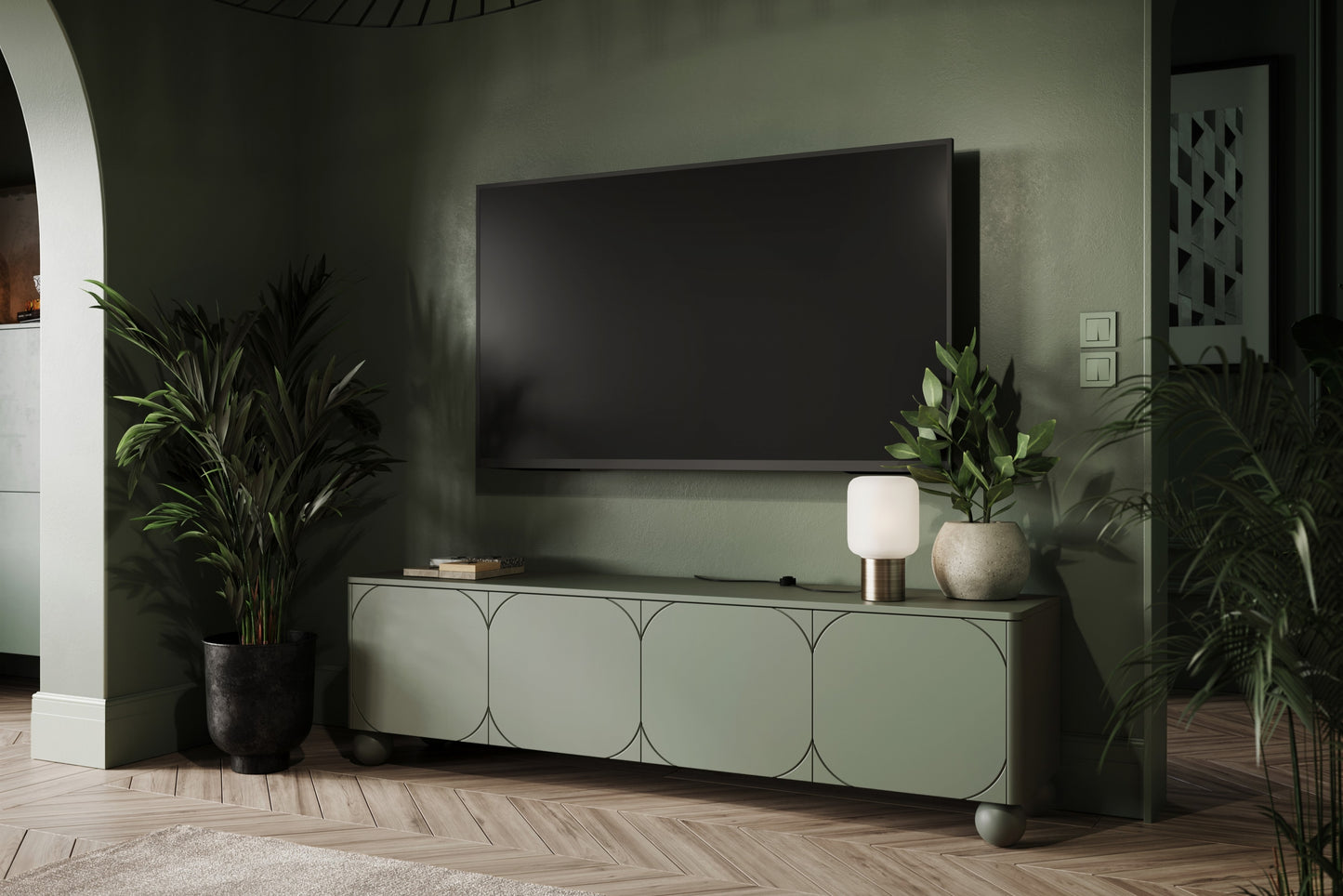 Kumode RTV BARI II 200/57/45 olives - N1 Home