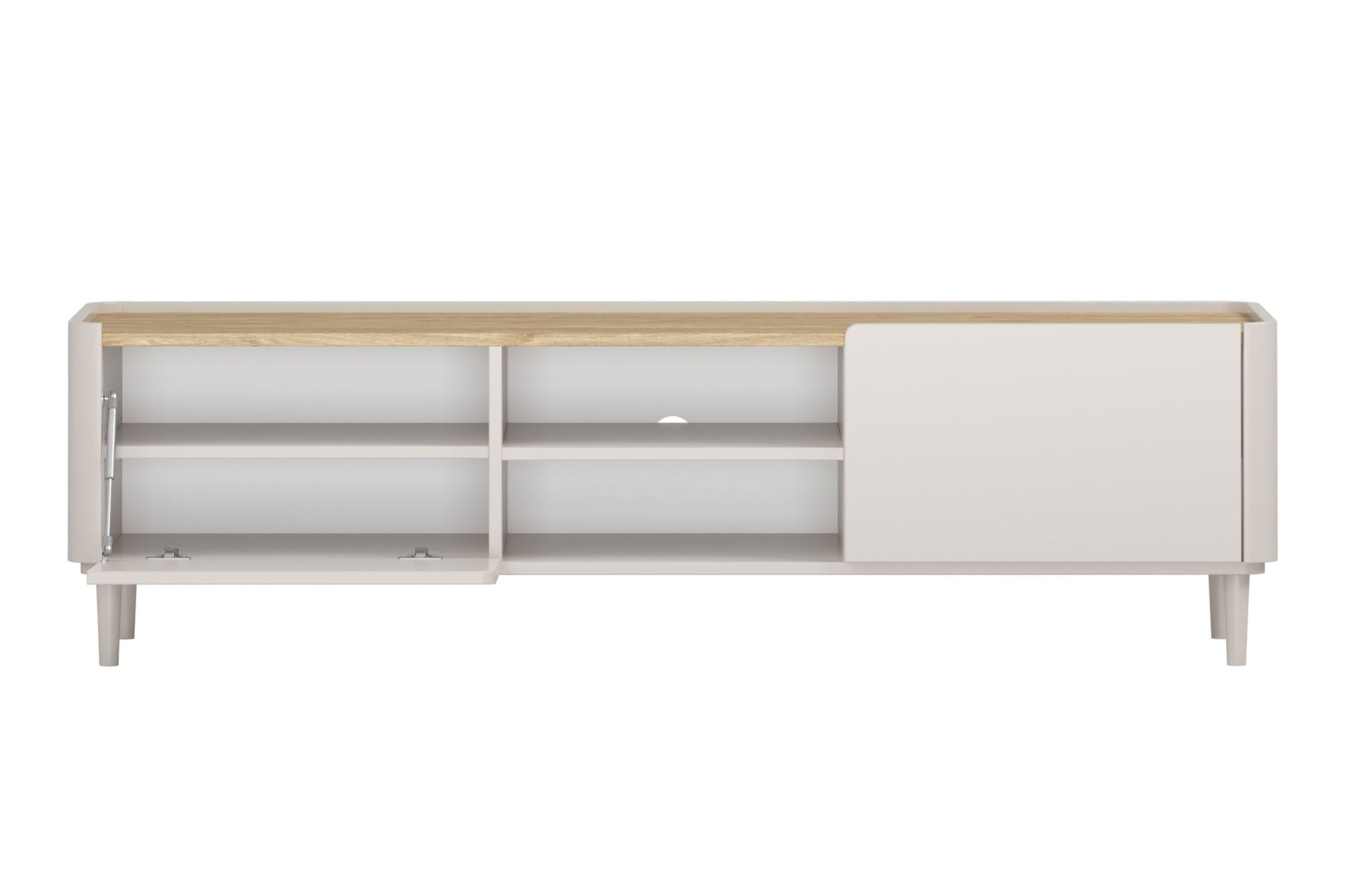 TV skapis Elva 170/48/48 cm Kašmirs / Eļļots ozols - N1 Home