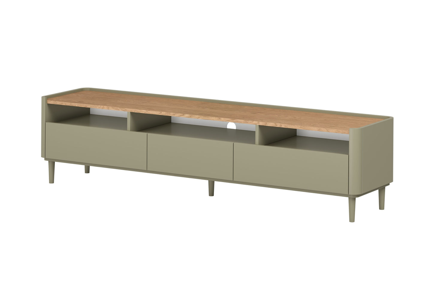 TV skapis Elva 200/48/48 cm Eikalipts / Baltijas kāpu ozols - N1 Home