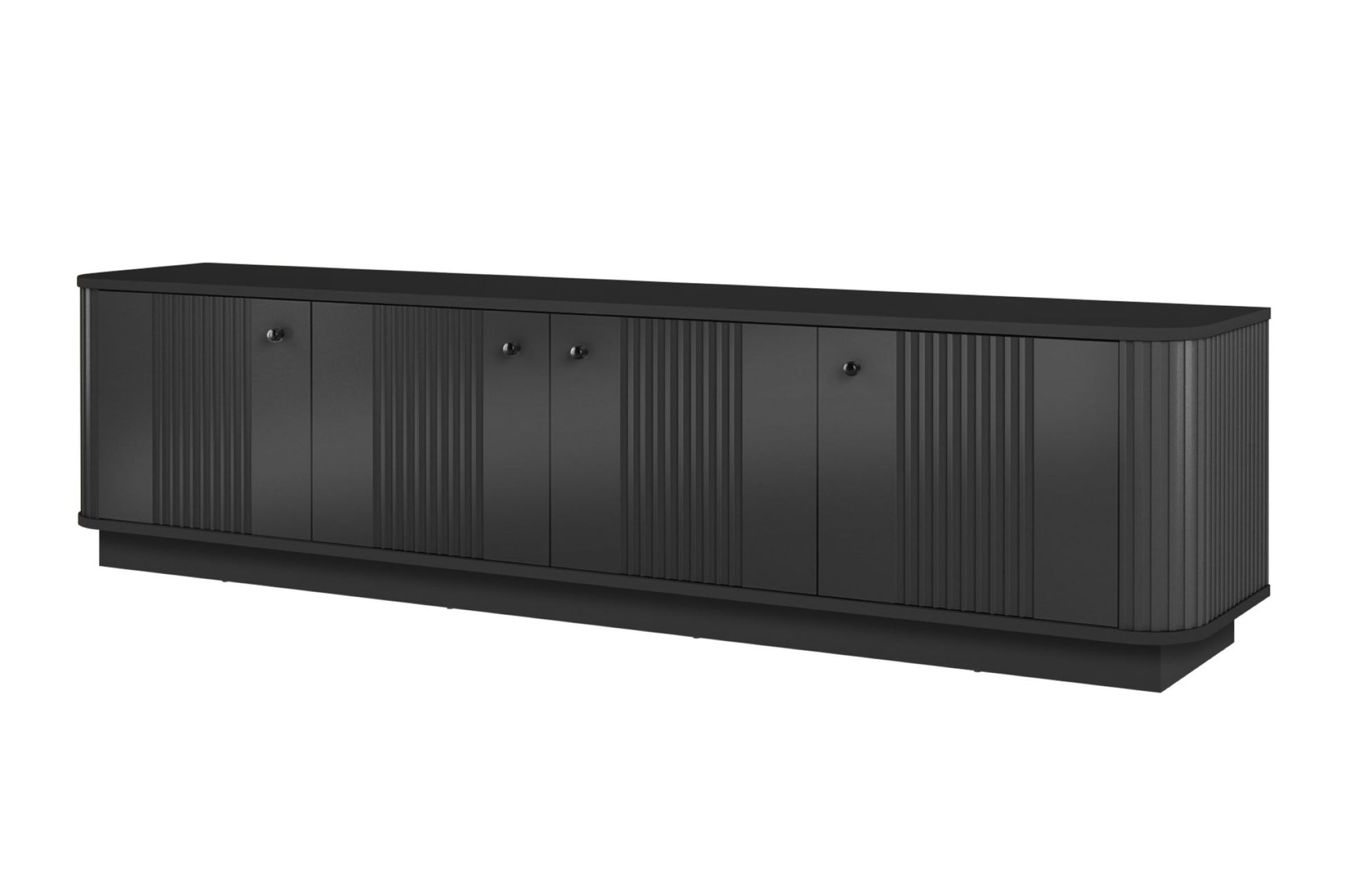 TV skapis Vespa 187/43/38 cm melns/melns - N1 Home