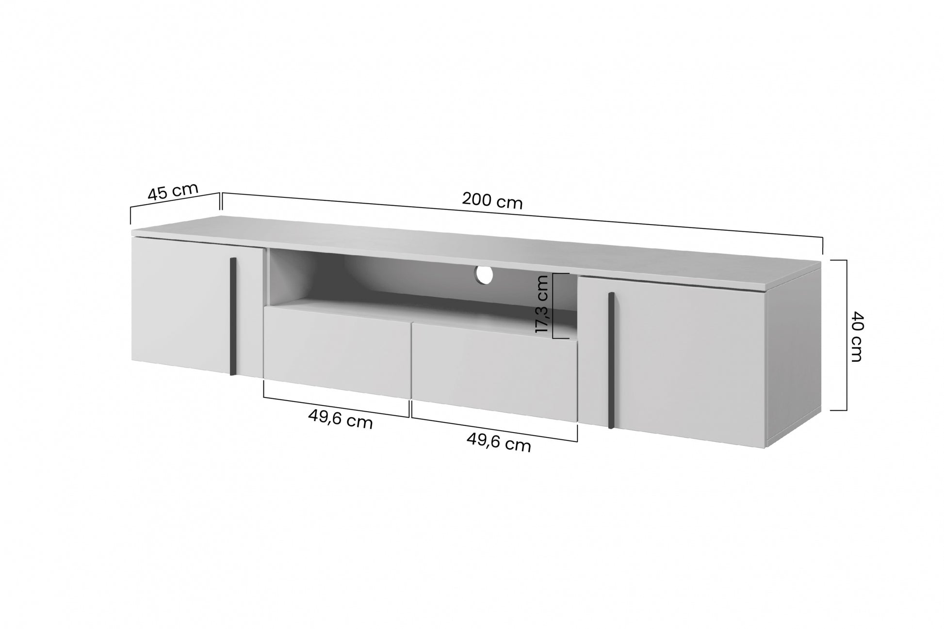 TV skapis Lare 200/40/45 cm kašmirs - N1 Home