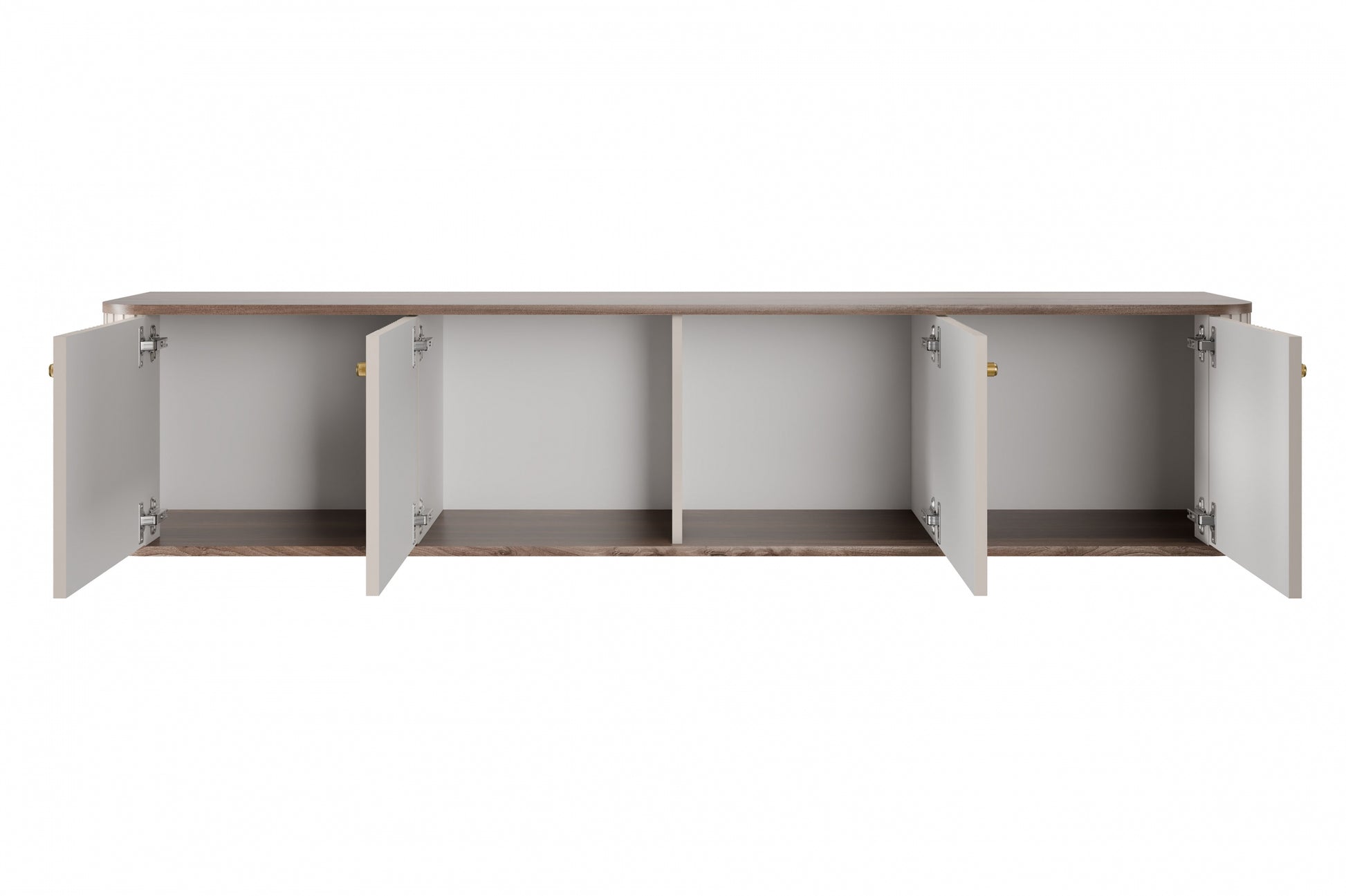 TV skapis Vespa 187/36/38 cm kašmirs/rieksts/zelts - N1 Home