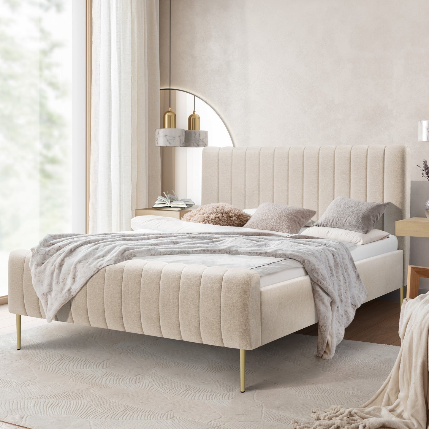 Gulta Austin zelta  kājas 120; 140; 160; 180/200 cm Perfect Harmony 07 - N1 Home