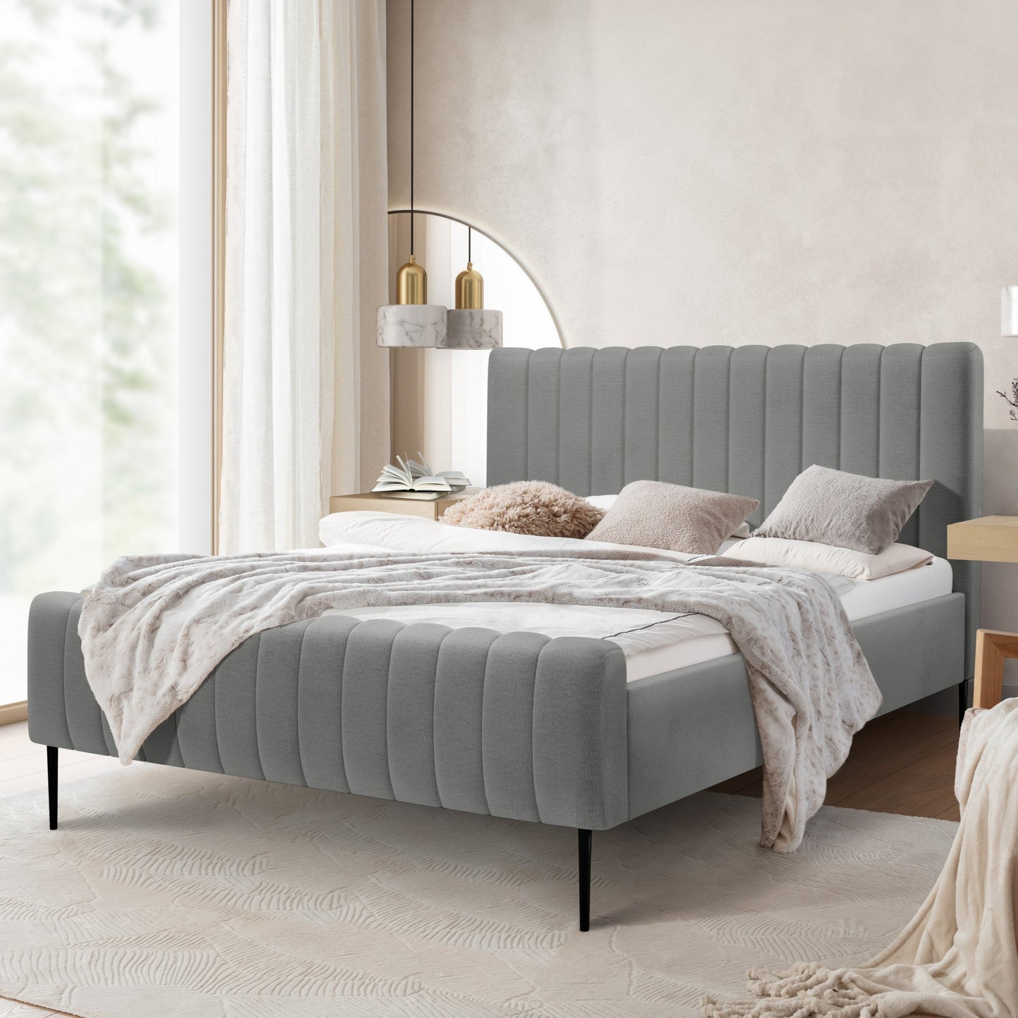 Gulta Austin melnas kājas 120; 140; 160; 180/200 cm Perfect Harmony 85 - N1 Home