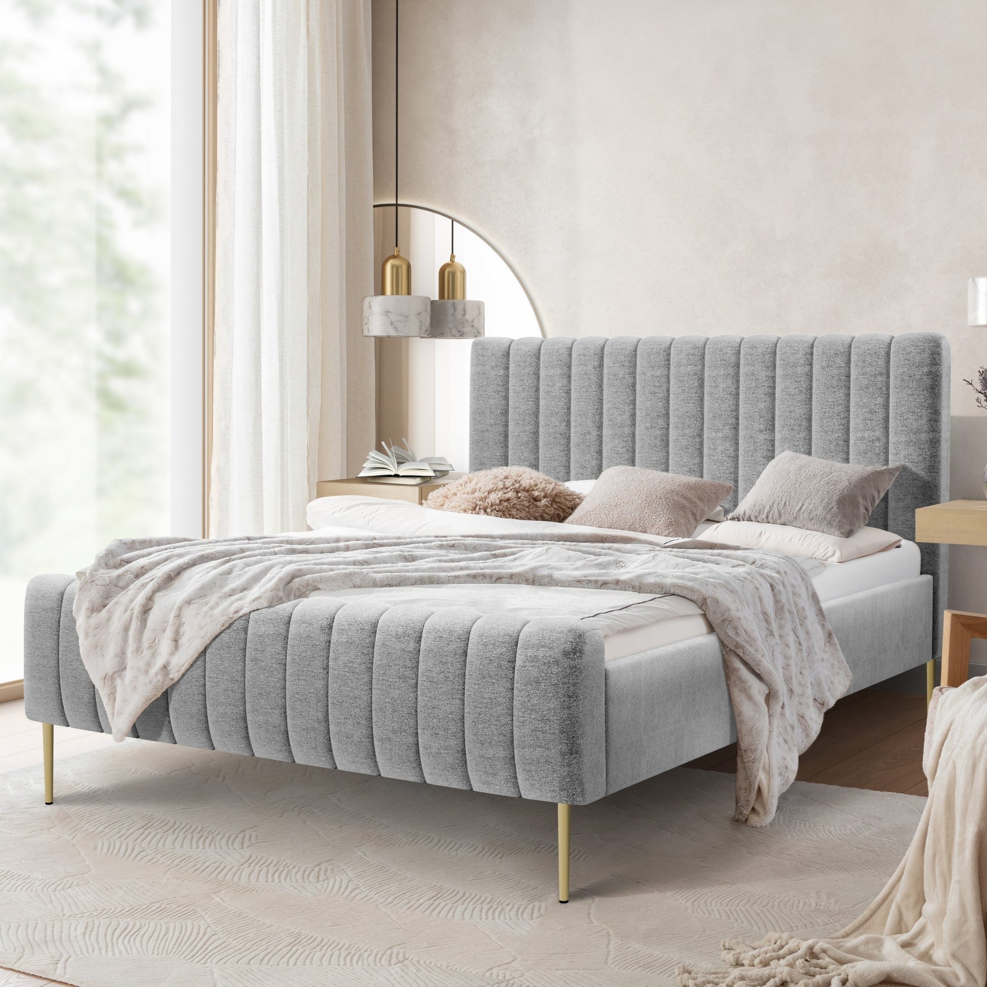 Gulta Austin zelta  kājas 120; 140; 160; 180/200 cm Raven 06 - N1 Home