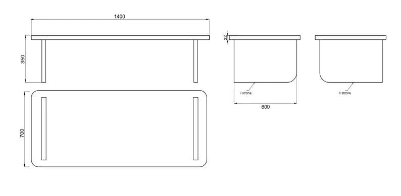 ALOS Galdu komplekts 140x90 un 90x55 cm, viskonsinas valrieksts