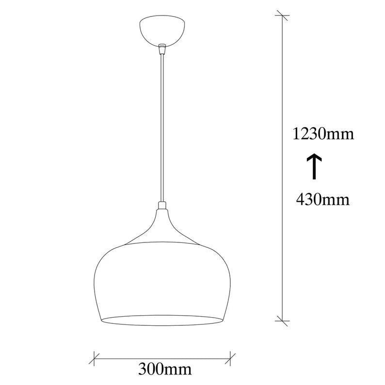 WERO Piekarināmais lukturis ar apaļu abažūru, diametrs 30 cm, melns