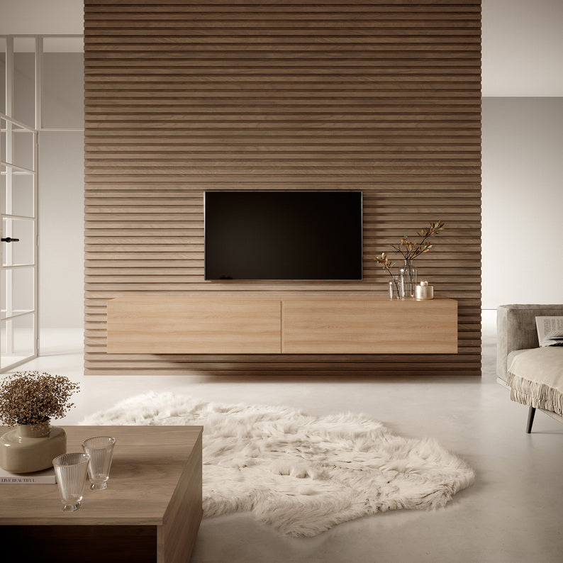 SIRABI TV skapis, 200 cm, Lindberg ozols - N1 Home