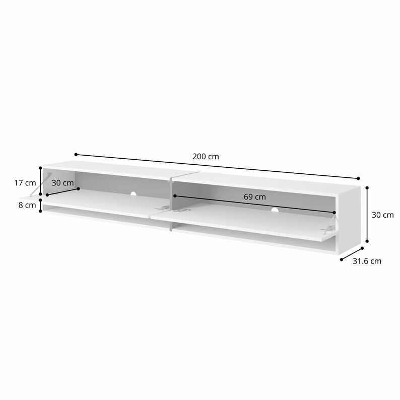 RGO TV skapis, 200 cm, valrieksts - N1 Home