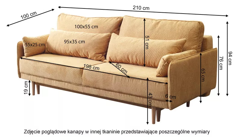 DERSPI Trīsvietīgs dīvāns, pelēks, hidrofobs samts - N1 Home