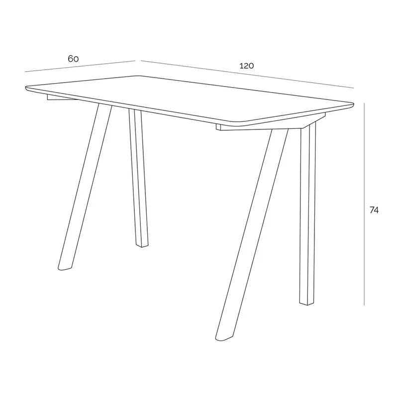 LORIA Scandinavian rakstāmgalds 120x60 cm