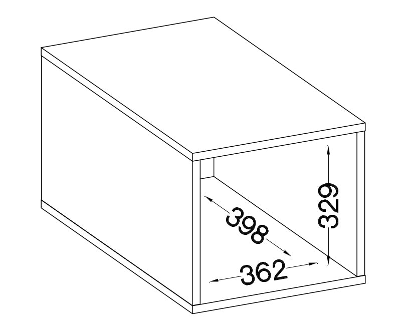 STUN Stundly atvērts pagarinājums 40 cm, pelēks