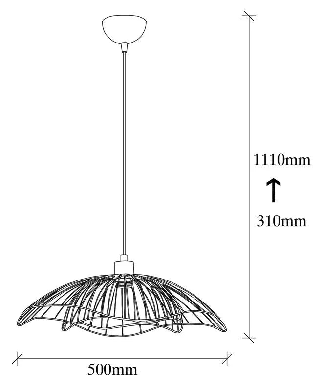RISBLE Piekaramā lampa, diametrs 50 cm, melna - N1 Home