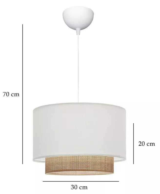 DERKES Piekarināma lampa 30 cm, balta - N1 Home