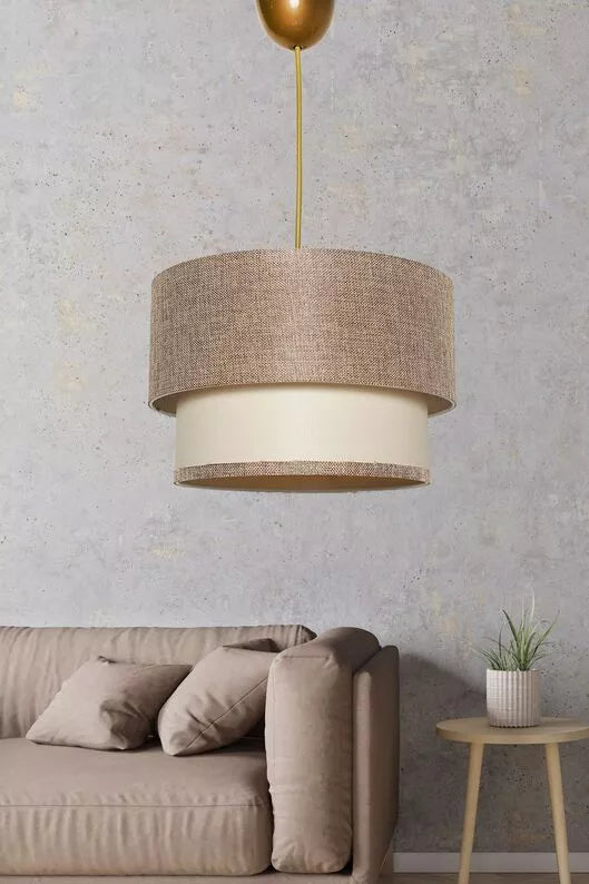 BUMHIA Piekaramā lampa, diametrs 30 cm, zelta un bēša