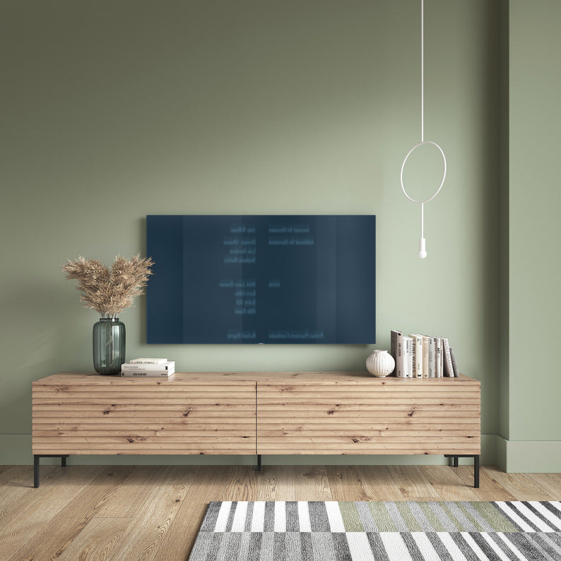 LAMME TV skapis, 175 cm, ozolkoka līstes - N1 Home