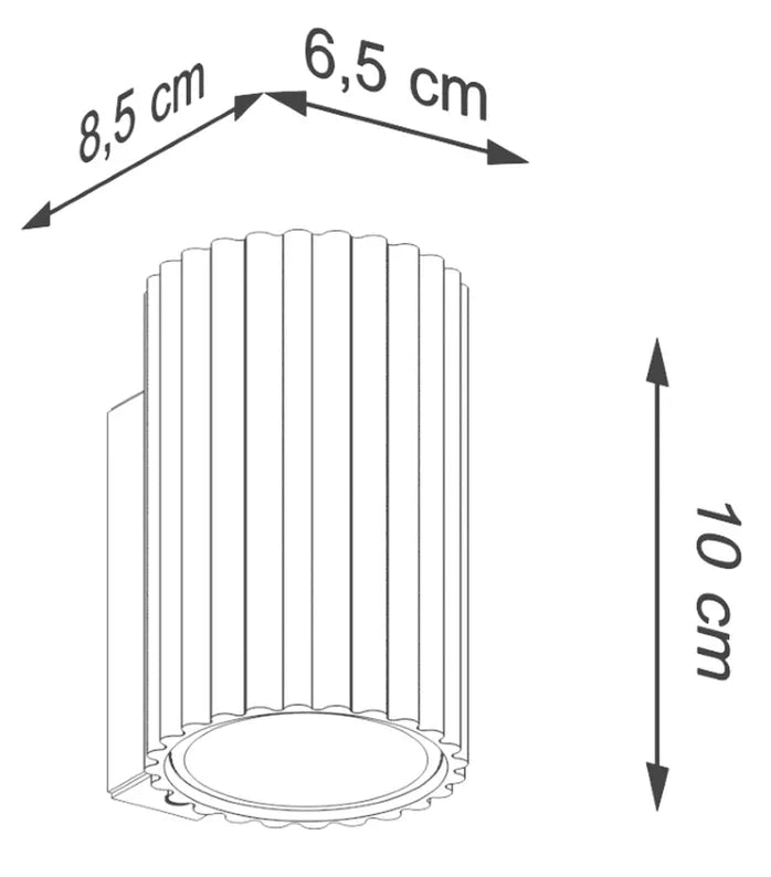 BONKAR sienas lampa 10 cm balta