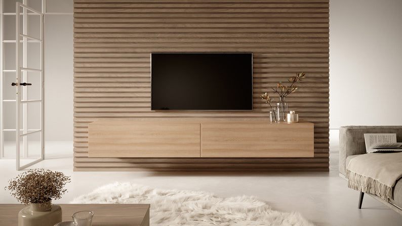 SIRABI TV skapis, 200 cm, Lindberg ozols - N1 Home