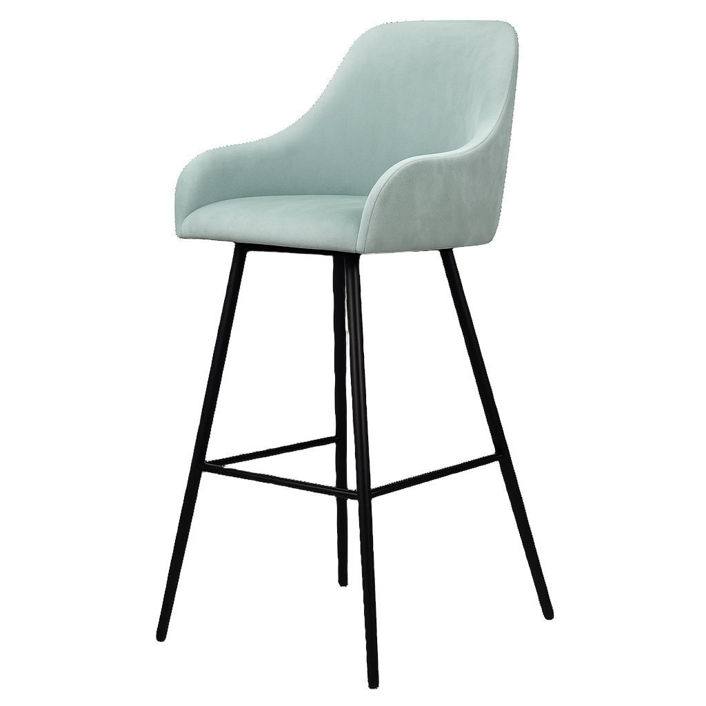 Bara krēsls Tora 94/52/52 cm mentol/melns