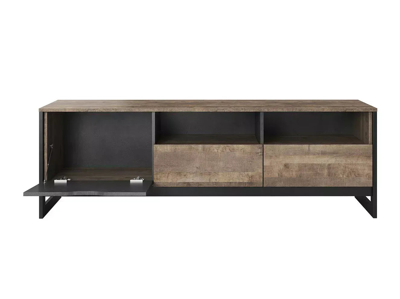 TV skapis Ardi 161/53/39,6 cm ozols, smilšu krāsas, grunge/matera - N1 Home