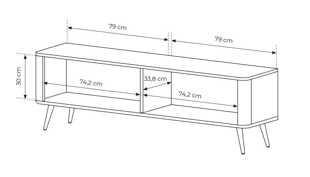 TV skapis Lanti 163/51/38 cm bēšs - N1 Home
