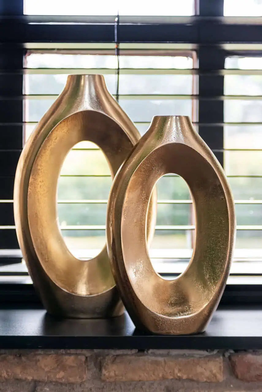 Vāze Richmond Interiors Alma big 36/22/8 cm zelts - N1 Home