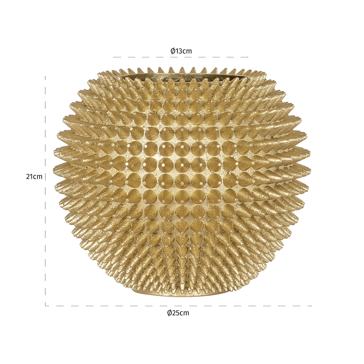 Vāze Richmond Interiors Kyona 21/25/25 cm zelts - N1 Home