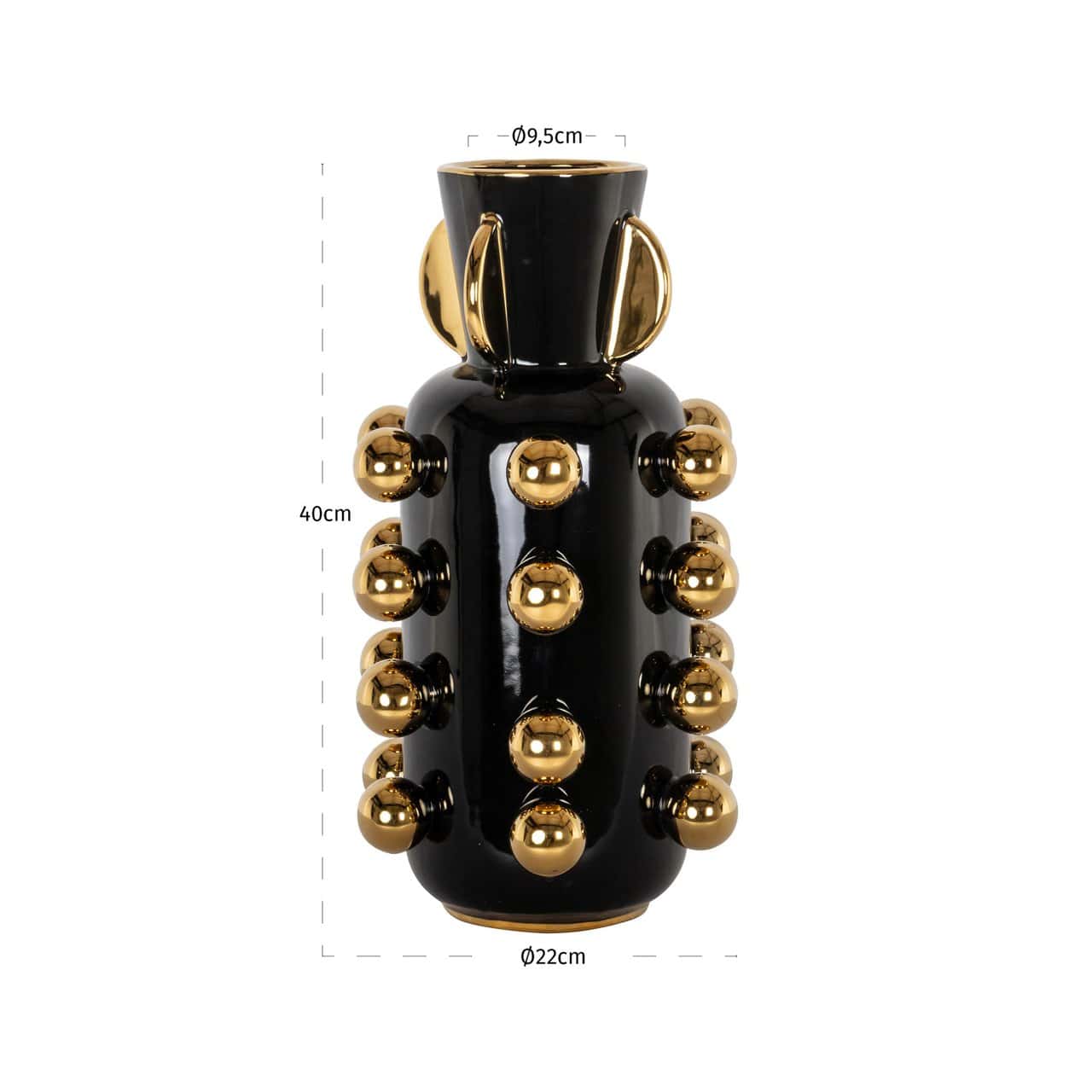 Vāze Zalia L Richmond Interiors 22/22/40 cm melns