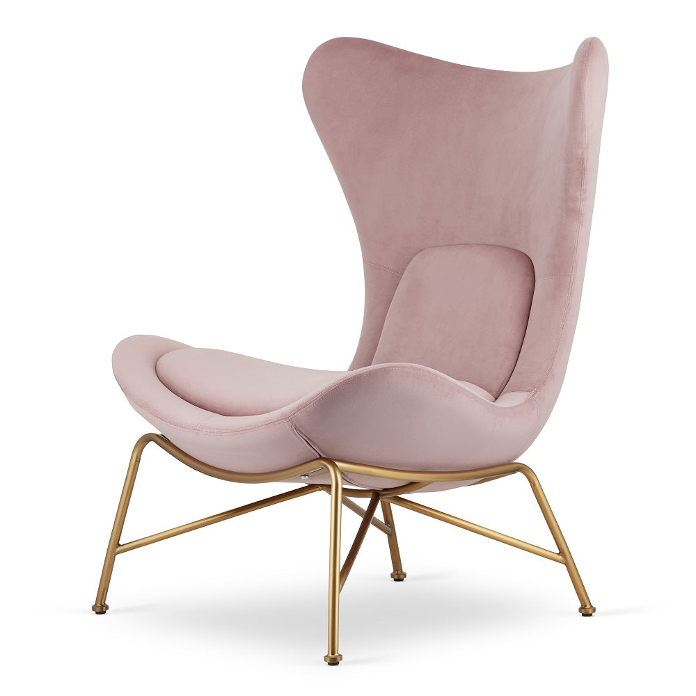 Krēsls Dot Design Varde samta 78x98x43 cm rozā - N1 Home