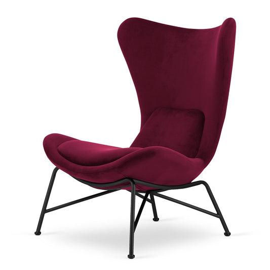 Krēsls Dot Design Varde samta  78x98x43 cm bordo - N1 Home