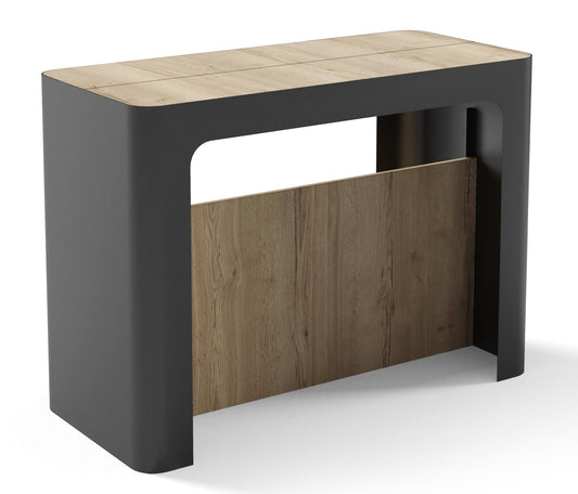 Konsole Vero 110/50/78 cm dabīgs Halifax ozols/melns - N1 Home