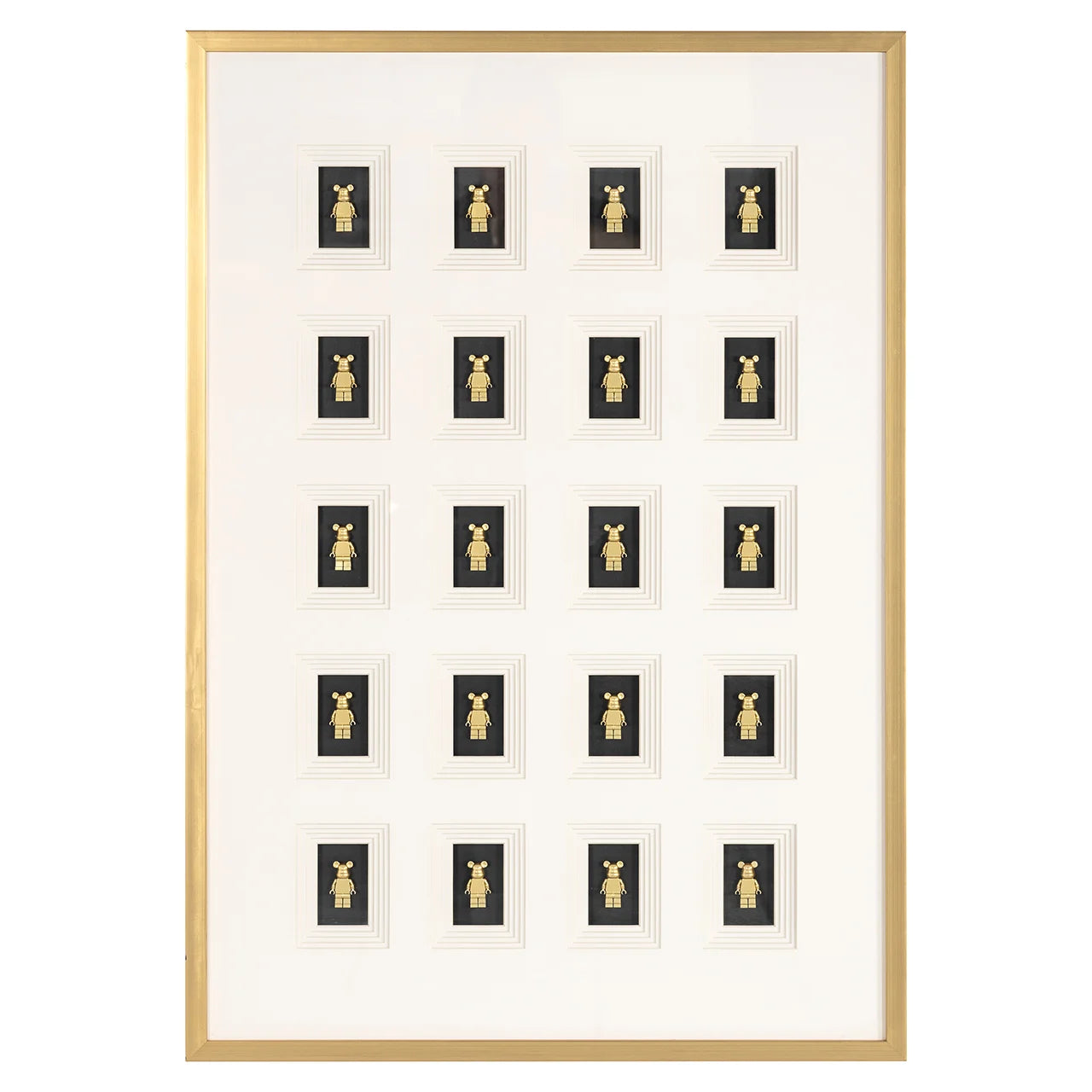 Sienas māksla Richmond Interiors  Bear block 3D 100/70 cm melns/zelts - N1 Home