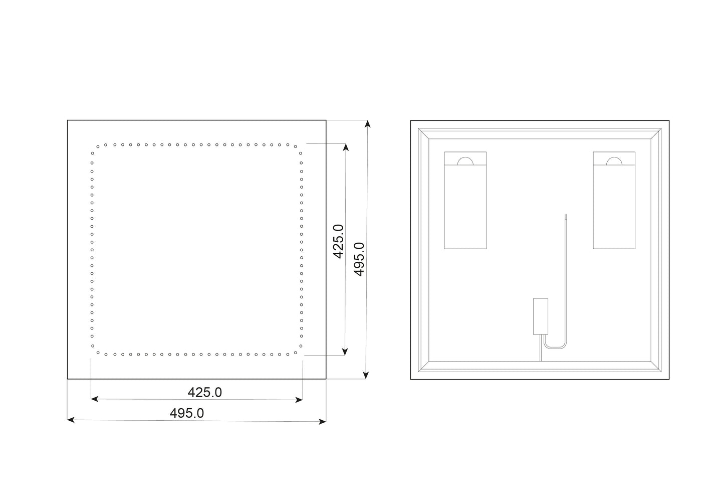Spogulis Wenoma 49/49 cm; 79/65 cm