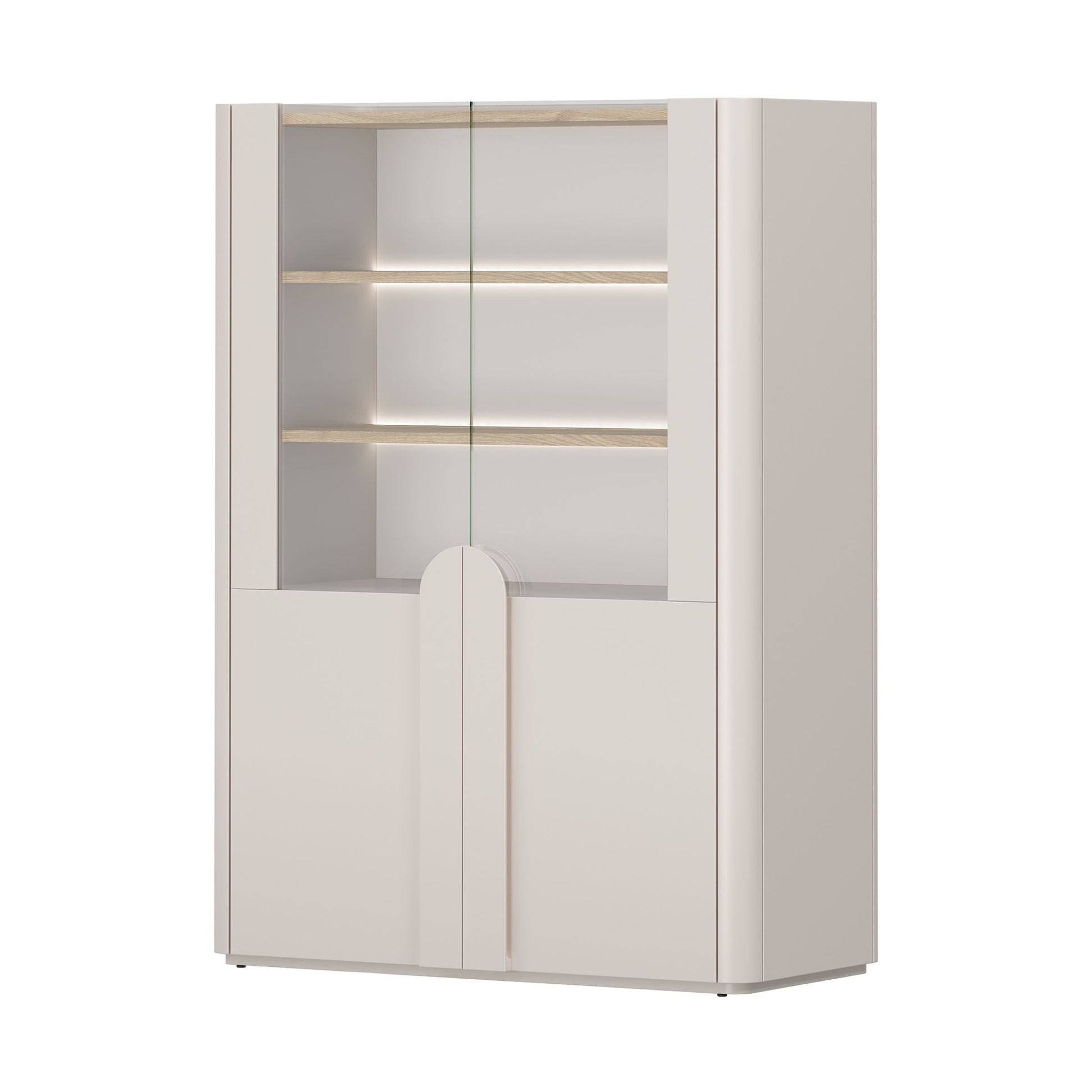 Vitrīna Amil 100/137.5/48 cm Kašmirs / Eļļots ozols - N1 Home