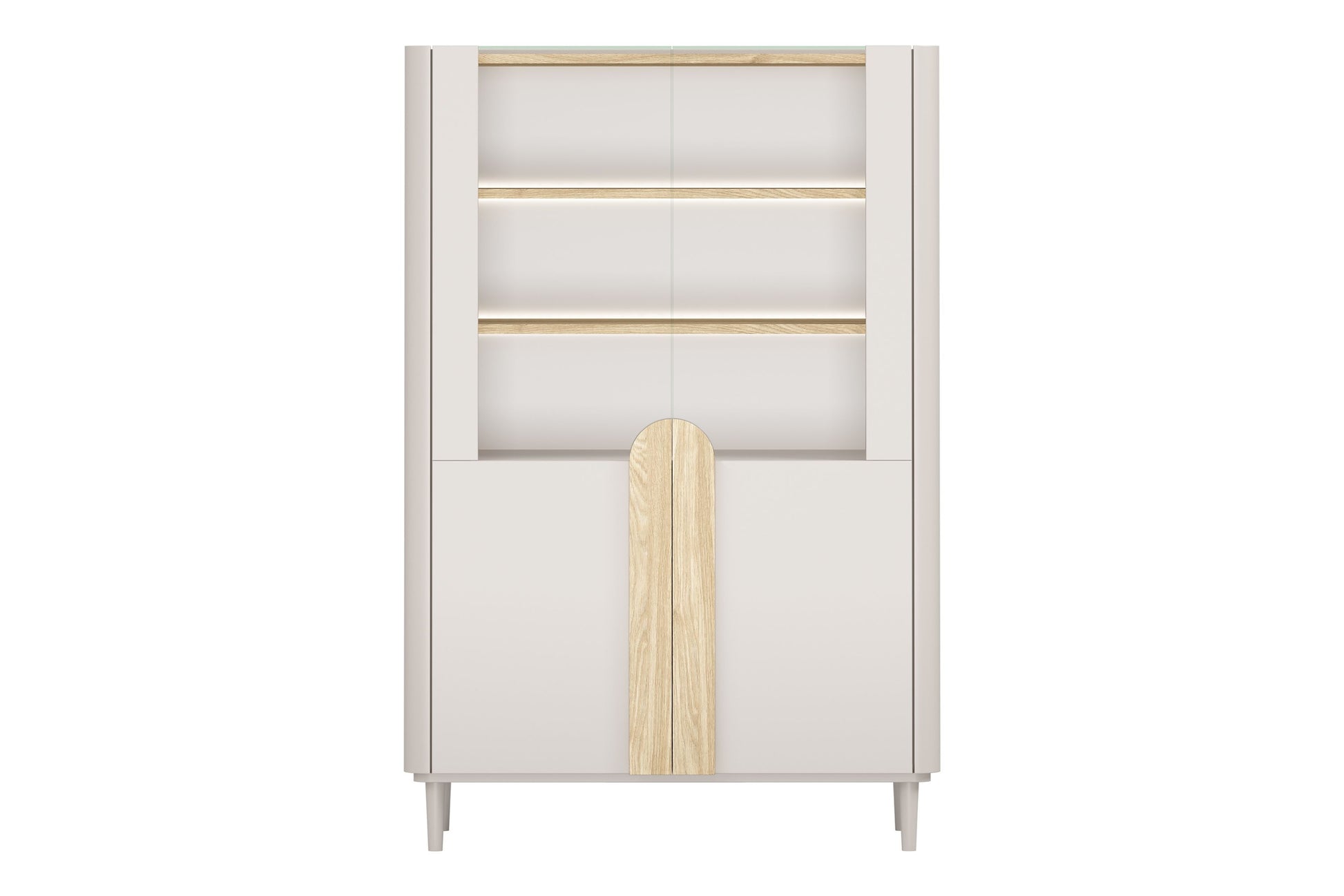 Vitrīna Amil 100/150/48 cm Kašmirs / Eļļots ozols / Gaišs ozols - N1 Home