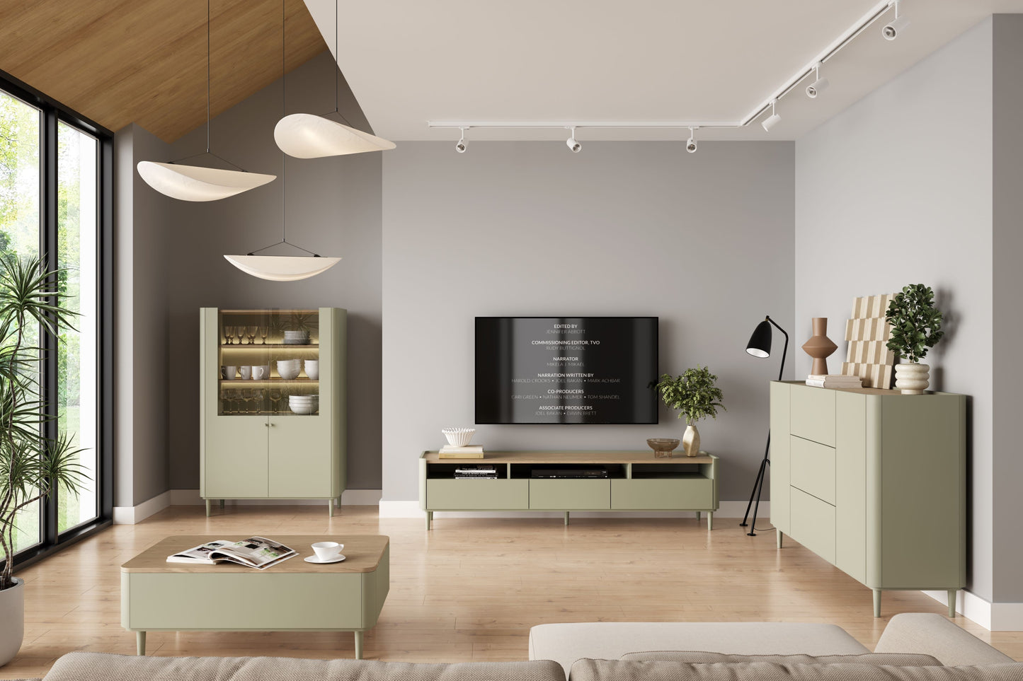 Vitrīna Elva 100/150/48 cm Eikalipts / Baltijas kāpu ozols - N1 Home