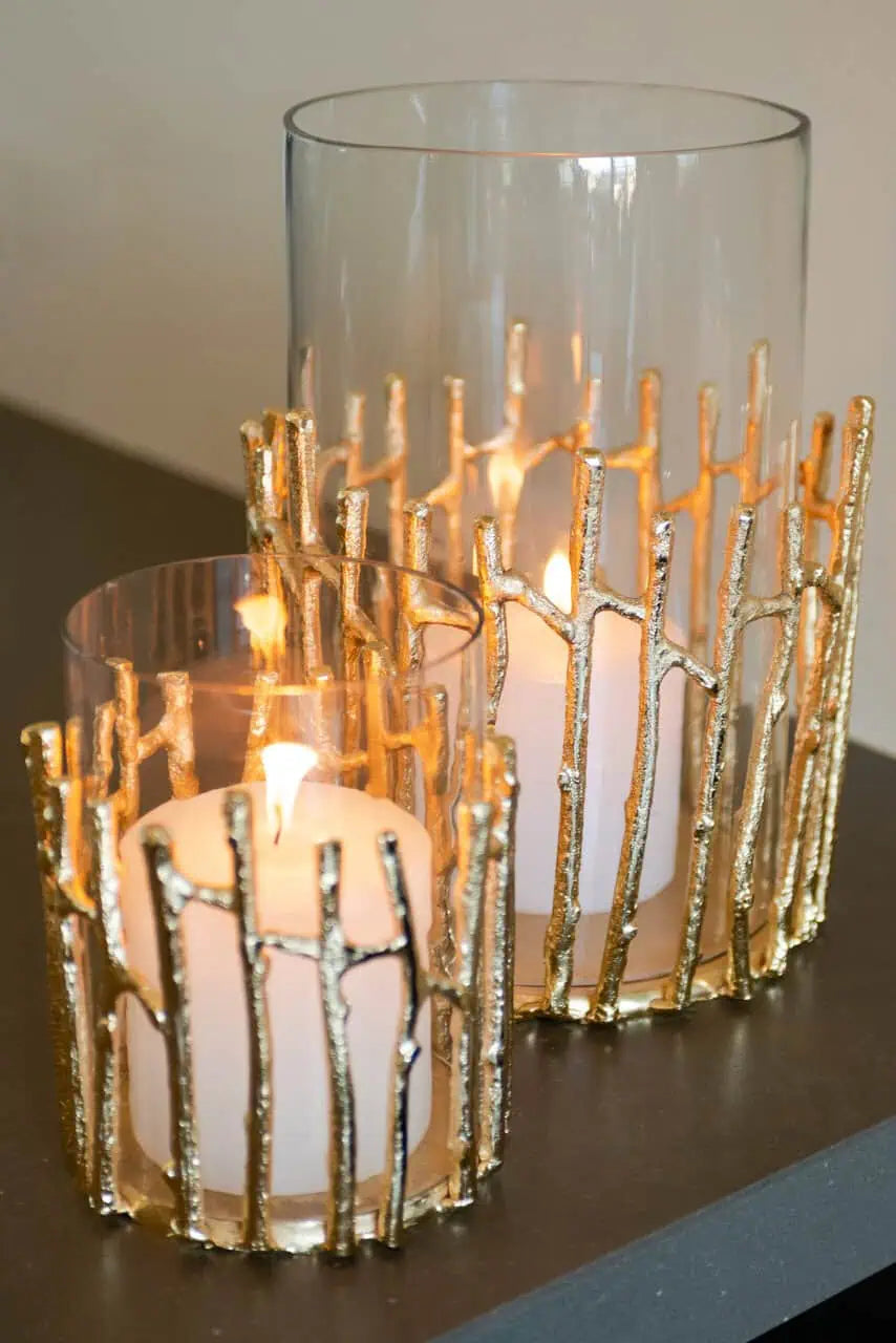 Svečturis Loretta gold small Richmond Interiors 19/15/15 cm zelts - N1 Home