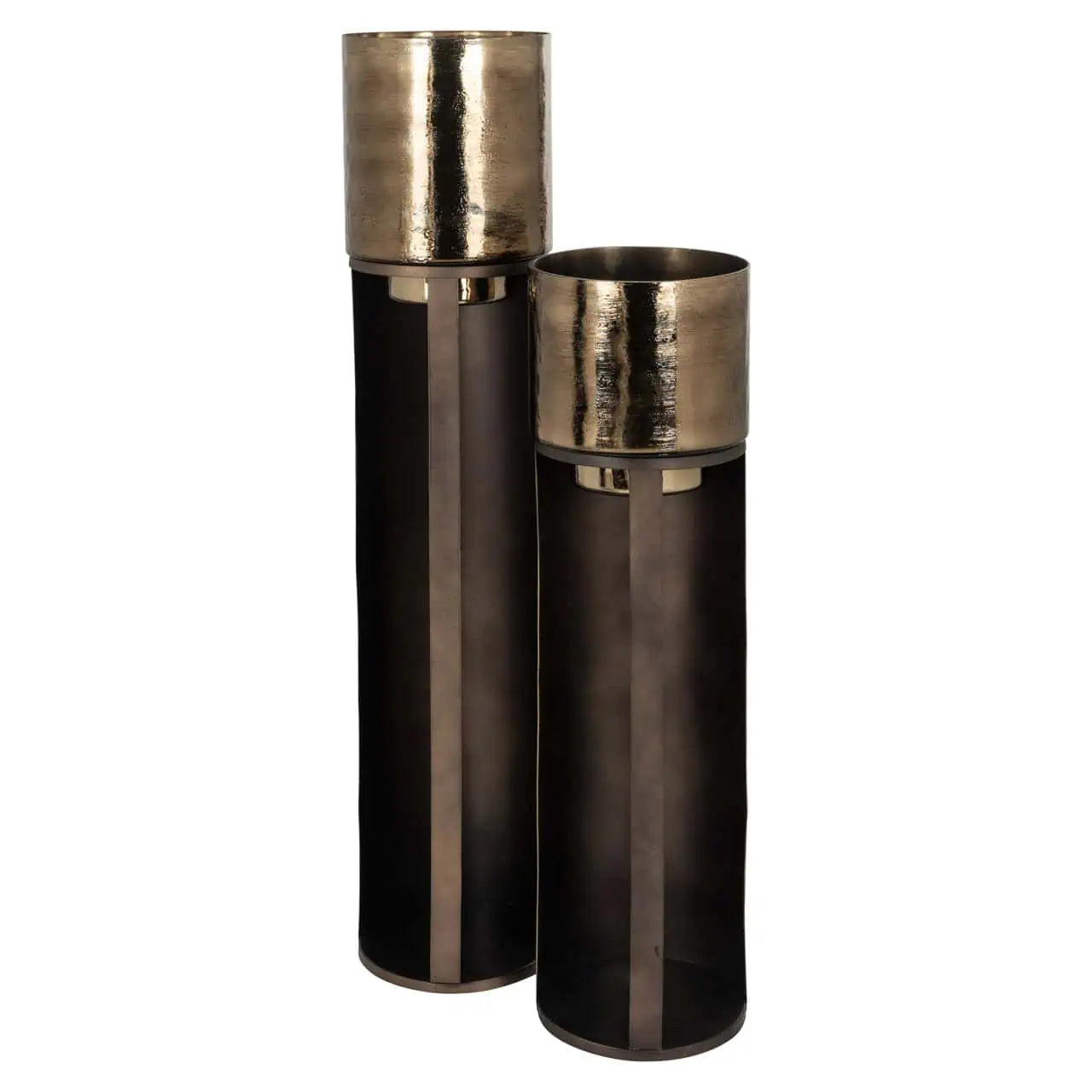 Svečturis Dane large Richmond Interiors 120/26,5/26,5 cm melns/zelts - N1 Home