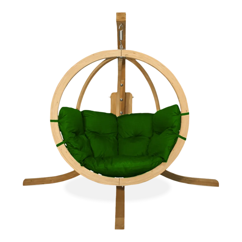 Koka piekaramais krēsls Zoli 120/183/230 cm zaļš - N1 Home